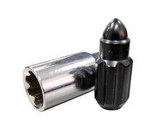 Load image into Gallery viewer, NRG 500 Series M12 X 1.5 Bullet Shape Steel Lug Nut Set - 21 Pc w/Lock Key - Black - LN-LS500BK-21
