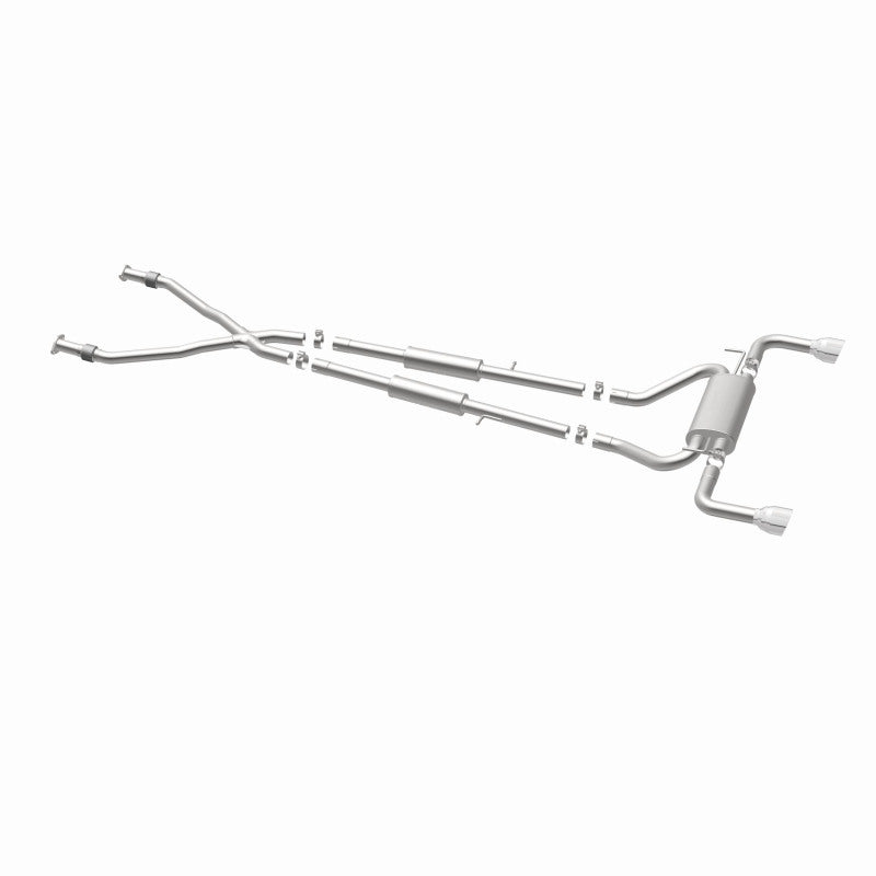 MagnaFlow 14 Infiniti Q50 V6 3.7L Cat-Back Polished Stainless Tips Dual Split Rear Exit Exhaust - 15310