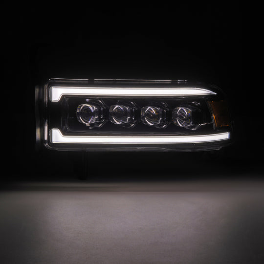AlphaRex 94-01 RAM 1500 NOVA LED Proj Headlights Alpha-Blk w/Activ Light/Seq Signal/SB DRL - 880352