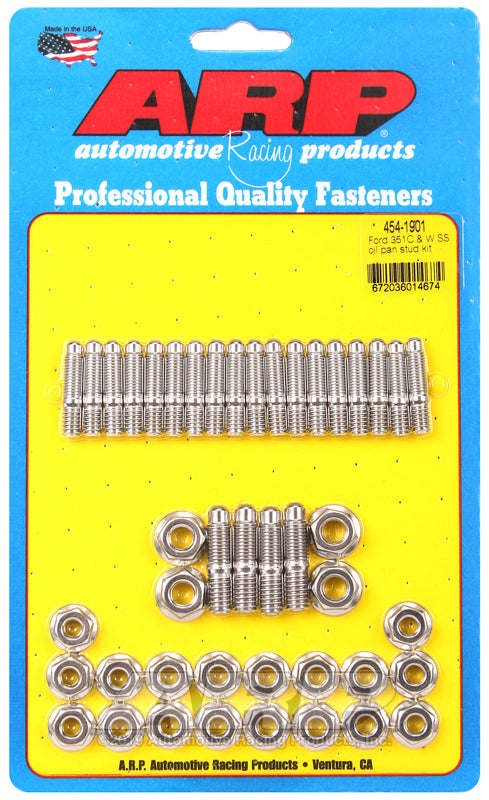 ARP Ford 351C and W SS Oil Pan Stud Kit - 454-1901