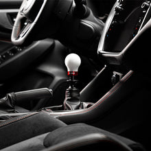 Load image into Gallery viewer, Cobb Subaru 6-Speed Weighted COBB Shift Knob - White (Incl. Both Red + Blk Collars) - 213360-W