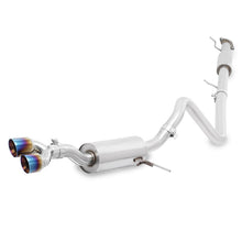 Load image into Gallery viewer, Mishimoto 14-16 Ford Fiesta ST 1.6L 2.5in Stainless Steel Resonated Cat-Back Exhaust w/ Burnt Ti - MMEXH-FIST-14RBT