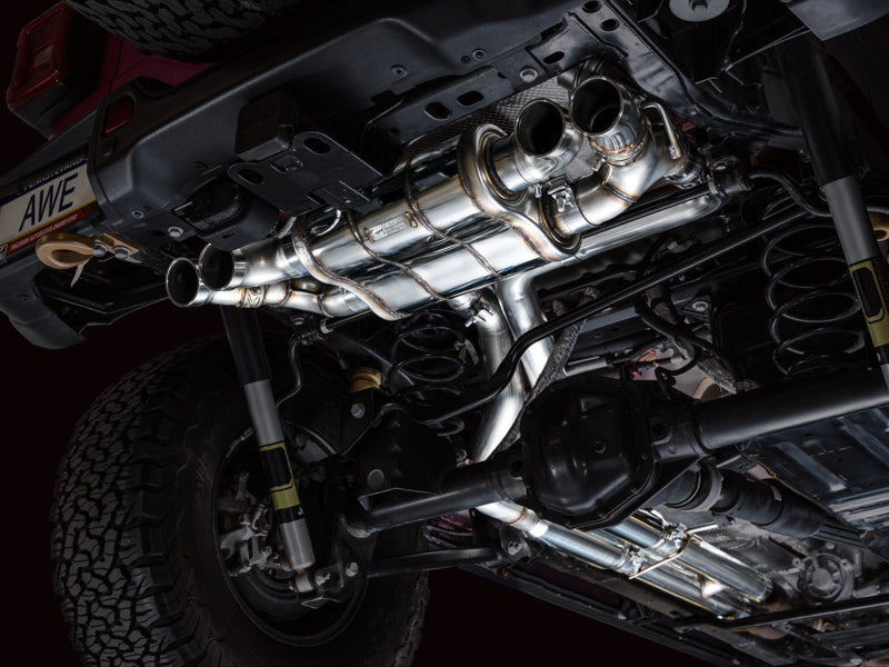 AWE Tuning 21+ Wrangler 392 Switchpath Cat-Back Exhaust- Quad BashGuards - 3025-41392