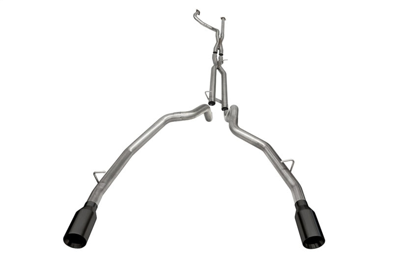 Corsa 2021-2024 Dodge Ram TRX Crew Cab Baja Catback Exhaust Dual Rear Black Tip - 21190BPC