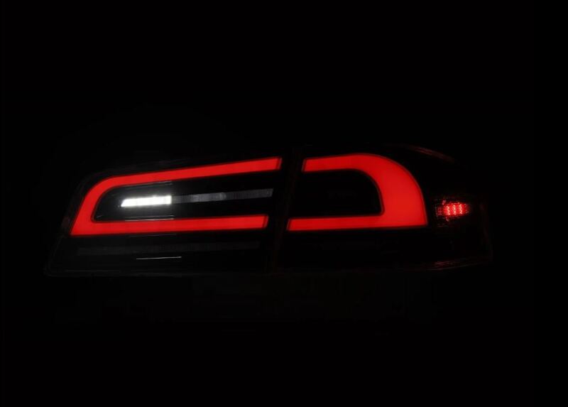 AlphaRex 12-21 Tesla Model S LUXX-Series LED Tail Lights - Black/Red (US Models Only) - 601130