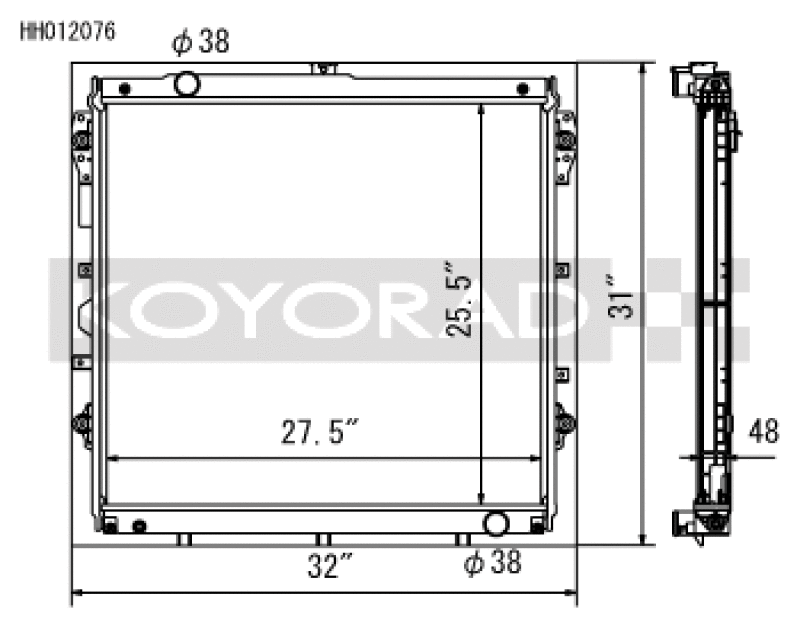 Koyo Toyota 10-13 Tundra 4.6L/07-13 Tundra 5.7L V8 (AT) Racing Radiator *Requires SK-C13* - HH012076