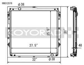 Koyo Toyota 10-13 Tundra 4.6L/07-13 Tundra 5.7L V8 (AT) Racing Radiator *Requires SK-C13* - HH012076