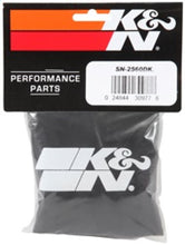Load image into Gallery viewer, K&amp;N Filter Wrap Drycharger Oval Tapered Black - 3.25in Base I/S Width x 2.5in Top I/S Width x 7in H - SN-2560DK