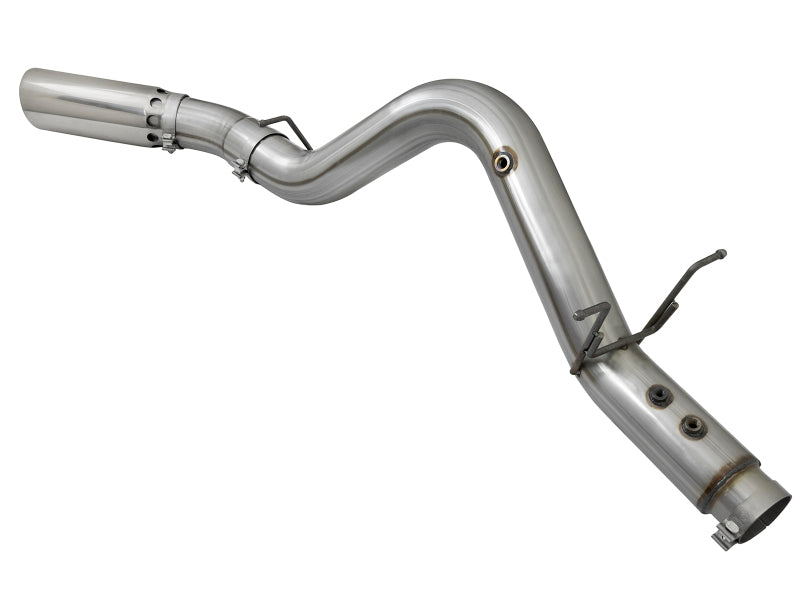 aFe LARGE BORE HD 5in 409-SS DPF-Back Exhaust w/Polished Tip 2017 GM Duramax V8-6.6L (td) L5P - 49-44085-P