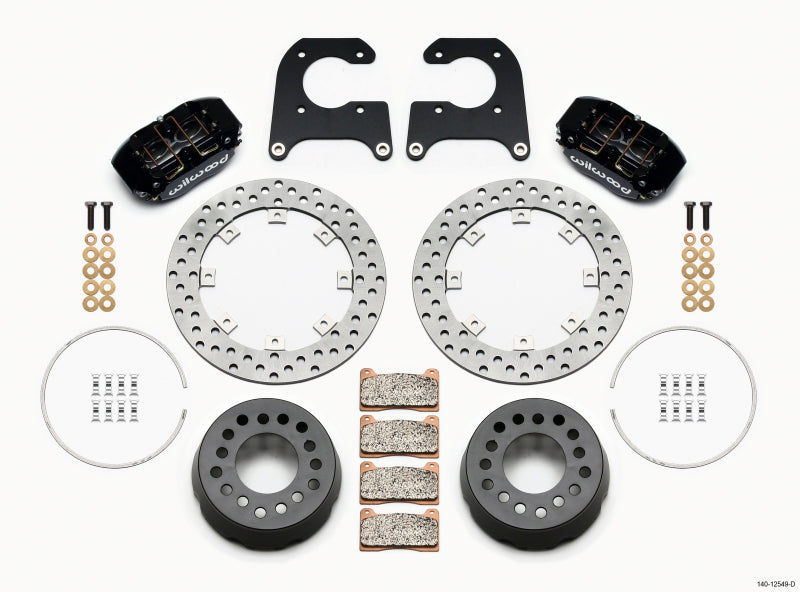 Wilwood Dynapro Lug Mount Single Rear Dynamic Kit SA Drilled M-W/Lamb Ends 1/2in Studs - 140-12549-D