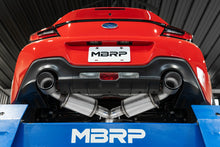 Load image into Gallery viewer, MBRP 13-16 Subaru BRZ 2.0L/ 2.4L 3in Dual Split Rear Cat Back w/CF Tips- T304 - S48043CF