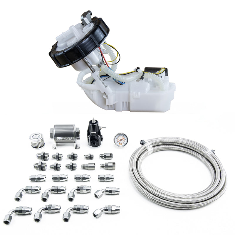 DeatschWerks 01-05 Honda Civic/02-06 Acura RSX DW400 Pump Module & Return Kit w/PTFE Fuel Lines - 9-401-608-7040