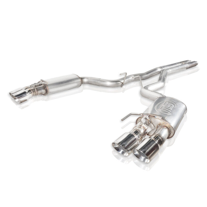 Stainless Works 2018+ Ford Mustang GT 3in Redline Series Catback H-Pipe w/Active Valves & Quad Tips - M18CBHFCV