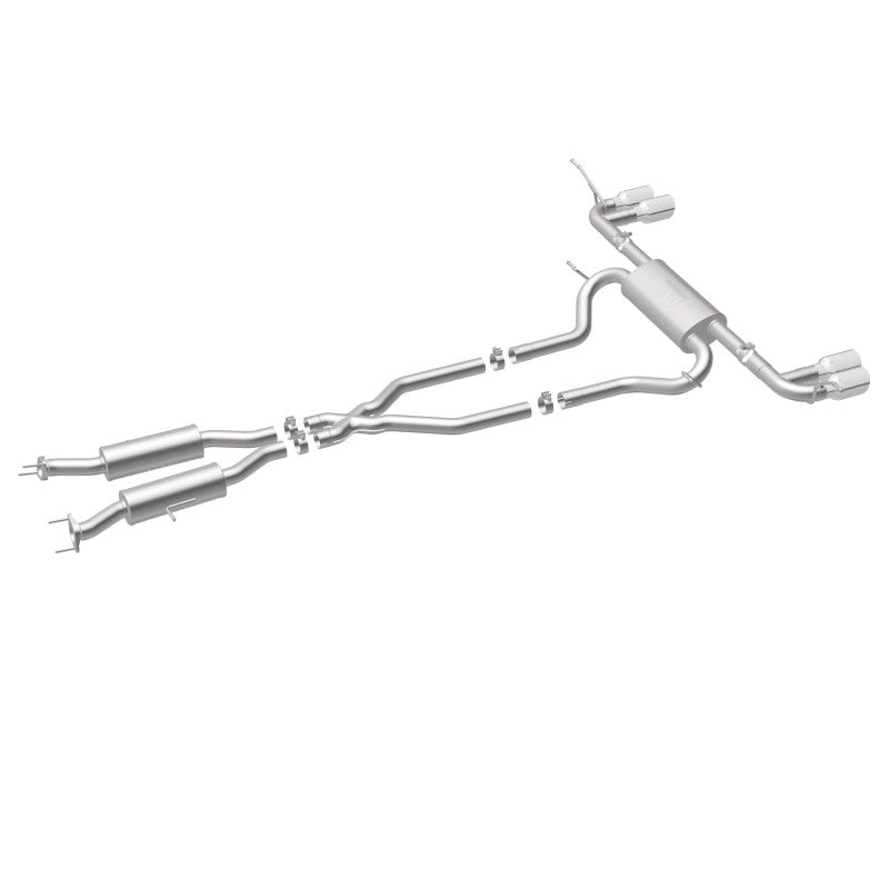 MagnaFlow Cat Back, SS, 2.5in, Quad Split Polish 4in tip 14-15 Jeep Grand Cherokee 3.6L/5.7L V6/V8 - 19193