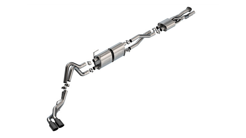 Borla 20-26 Ford F250/F350 SD 7.3L V8 CC SB (160in WB) (SRW) S-Type Cat-Back Exhaust - Blk Chrome - 141016BC