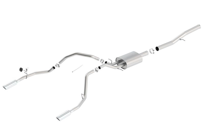 Borla 14 Silv/Sierra 1500 EC Std/CC Short 143.5in WB S-Type Single Split Rear Exit Cat-Back Exhaust - 140571