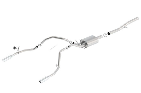 Borla 14 Silv/Sierra 1500 EC Std/CC Short 143.5in WB S-Type Single Split Rear Exit Cat-Back Exhaust - 140571