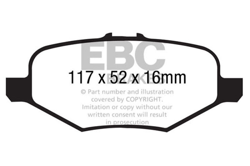 EBC 13+ Ford Explorer 3.5 Twin Turbo 4WD Extra Duty Rear Brake Pads - ED91887