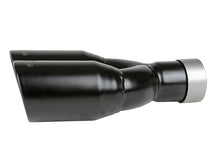 Load image into Gallery viewer, aFe MACH Force-Xp 409 Stainless Steel Clamp-on Exhaust Tip 2.5in Inlet 3.5in Outlet - Black - 49T25374-B12