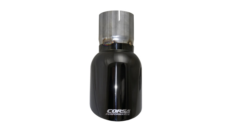 Corsa 2009-2019 Single Universal 3.0in Inlet / 4.5in Outlet Black PVD Pro-Series Tip Kit - TK009BLK