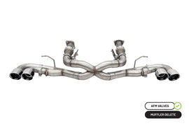 Corsa 20-25 Corvette C8 3in Xtreme Cat-Back Exhaust 4.5in Pol Quad Tips - Integrates stock AFM Valve - 21102