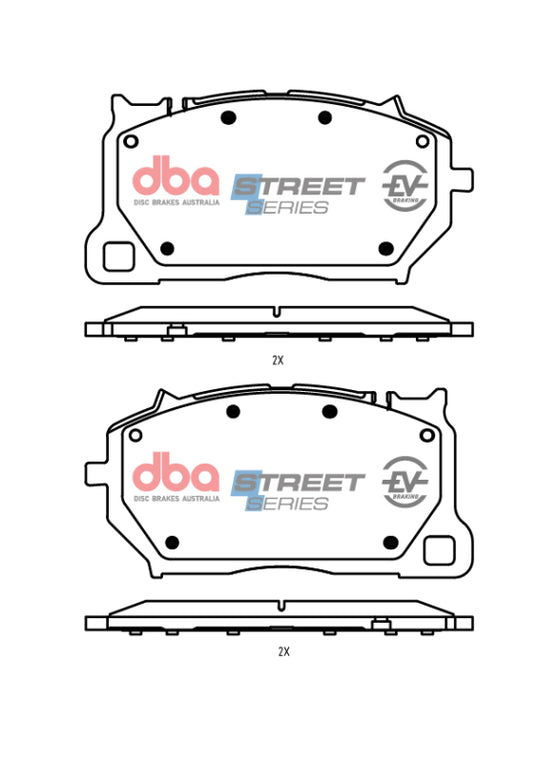 DBA 2018+ Porsche Cayenne (1ZR/1ZJ) Street Series Front Brake Pads - DB15281SSEV