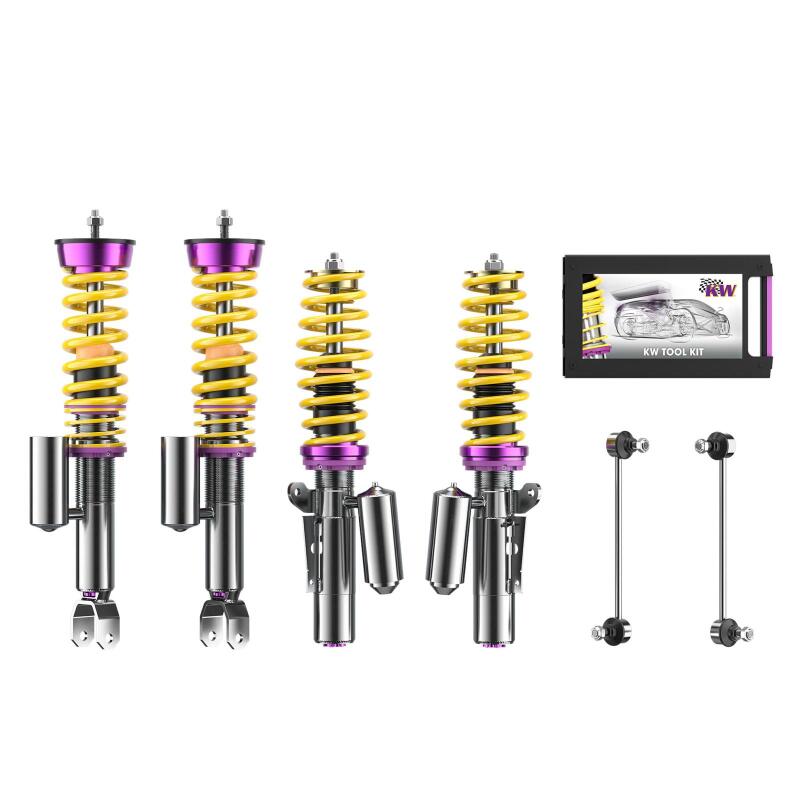 KW Coilover Kit V3 Porsche 911 (997) Carrera 4/4S Convertible w/ PASM (Must Deactivate PASM) - 35271037