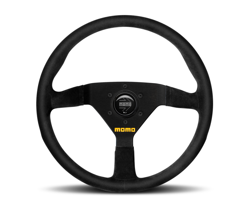 Momo Gotham Steering Wheel 350 mm - Black Leather/Black Spokes - GOT35BK0B