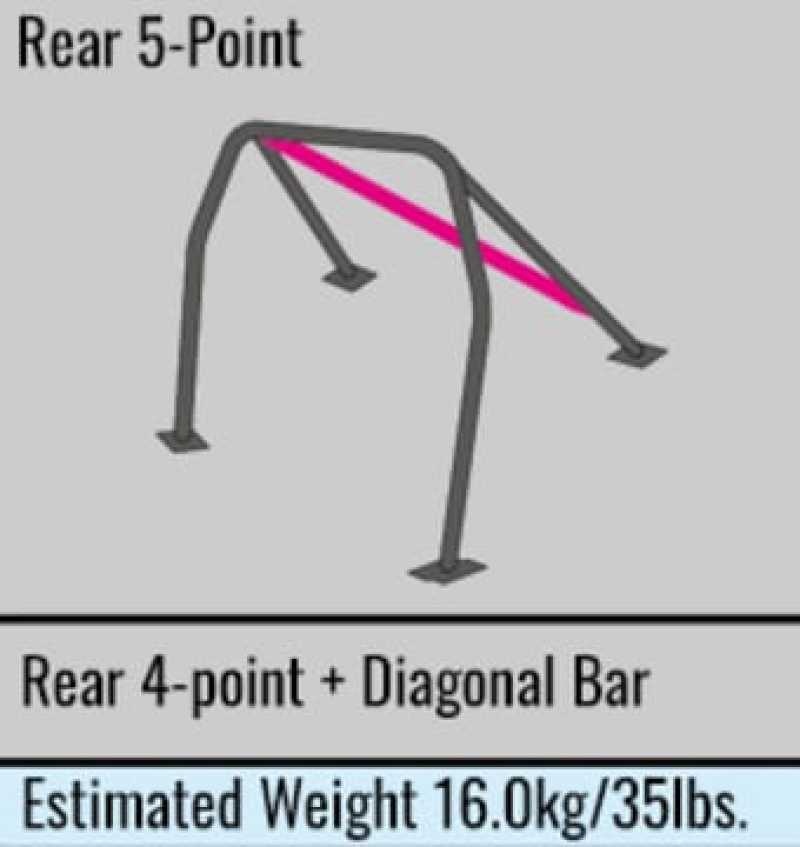 Cusco Safety 21 Steel Roll Cage 5P 40mm Hyundai Genesis CP w/Sunroof - HY1 270 D20