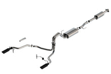 Load image into Gallery viewer, Borla F-150 2021 5.0L 4dr CC SB EC STB Lariat/KR/Pltm/LTD 3/2.25 SRE Cat-Back Touring Black CHR Tips - 140865BC