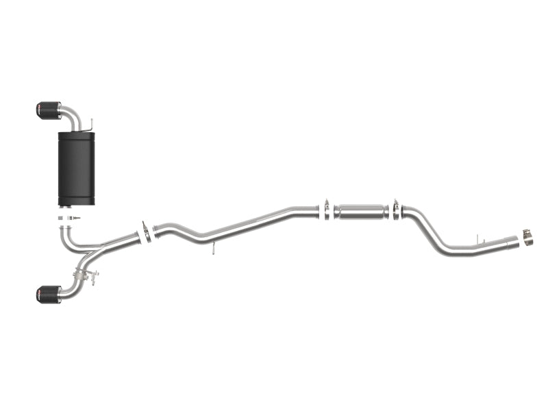 aFe POWER Takeda 2020 Toyota Supra L6-3.0L (t) 3in-2.5in 304 SS CB Exhaust Carbon Tips - 49-36043-C
