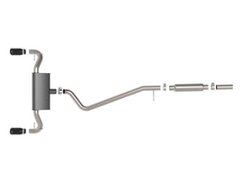 aFe Ford Bronco Sport 21-22 L3-1.5L (t)/L4-2.0L (t) Vulcan Cat-Back Exhaust System- Black Tips - 49-33142-B