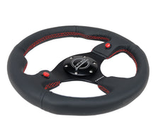Load image into Gallery viewer, NRG Reinforced Steering Wheel (320mm) Blk Leather w/Dual Buttons - RST-007R