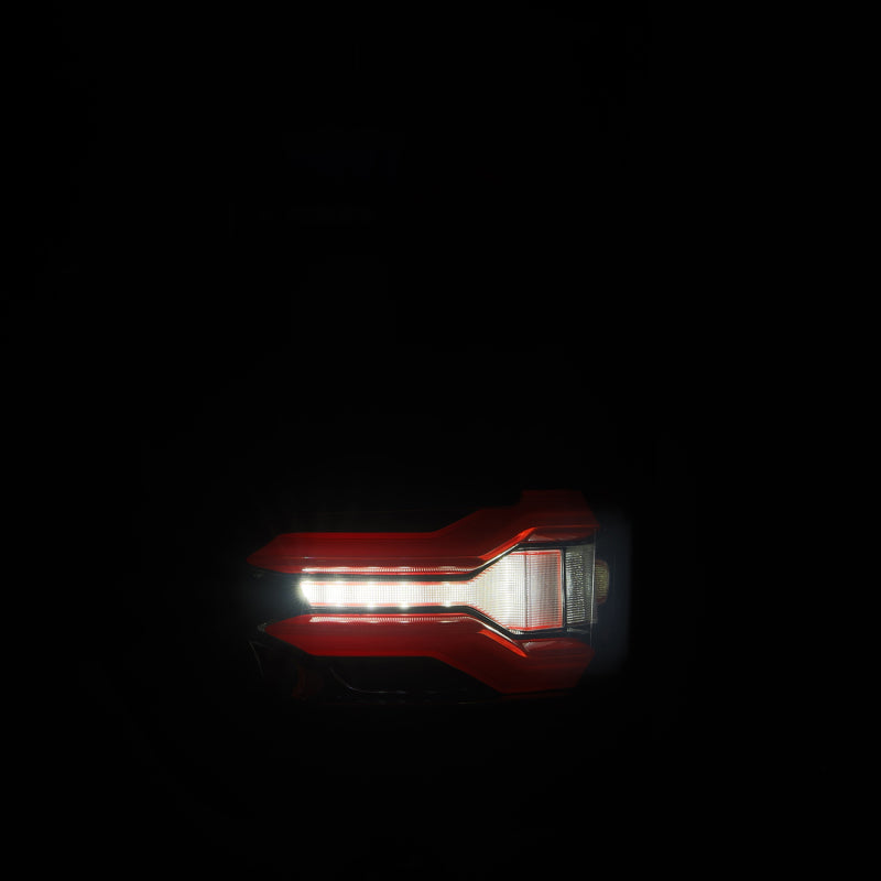 AlphaRex 21-23 Ford F-150 LUXX LED Taillights - Black Red w/ BLIS - 653050