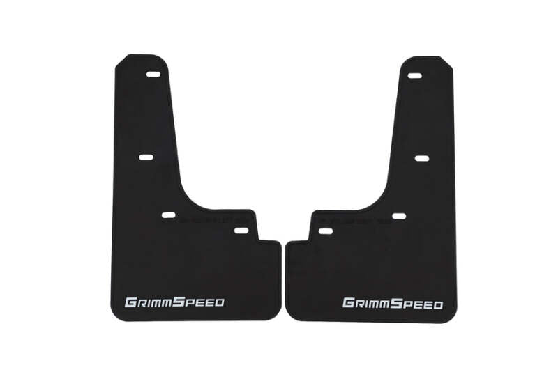 Grimmspeed 22-25 Subaru WRX Mudflaps - Black w/ White Lettering - GRM.1022.1.WHT