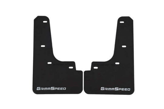 Grimmspeed 22-25 Subaru WRX Mudflaps - Black w/ White Lettering - GRM.1022.1.WHT