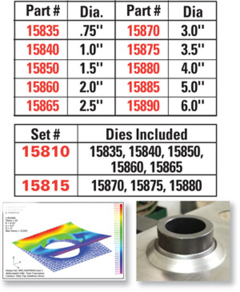 SPC Performance 4.0in. FLARED HOLE DIE - 15880