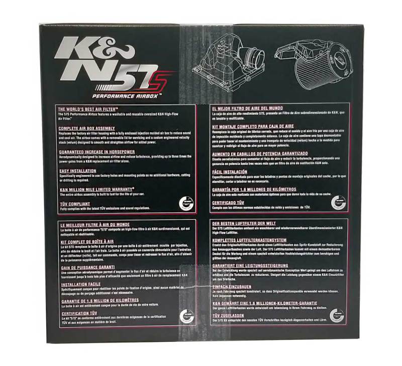 K&N Performance Intake Kit 2018 Volkswagen Golf Sportsvan 1.2L - 57S-9506