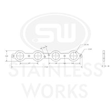 Load image into Gallery viewer, Stainless Works Chevrolet LS1/LS6 Round Port Header 304SS Exhaust Flanges 1-3/4in Primaries - HFLS1175