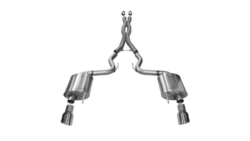 Corsa 2015-2017 Ford Mustang GT 5.0 3in Cat Back Exhaust Polish Dual Tips (Sport) - 14332