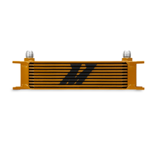 Load image into Gallery viewer, Mishimoto Universal 10 Row Oil Cooler - Gold - MMOC-10G