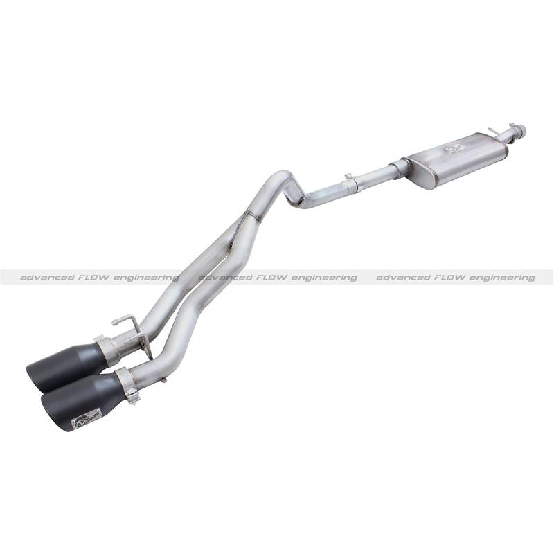 aFe Rebel Exhausts Cat-Back SS Ford F-150 04-08 V8 4.6/5.4L w/ Black Tips - 49-43079-B