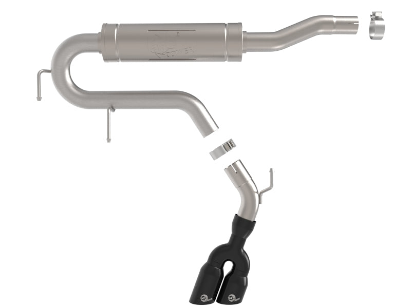 aFe Rebel Series 2-1/2in 304 Stainless Steel Cat-Back w/ Black Tip Ford Maverick 22-26 L4-2.5L FWD - 49-33155-B