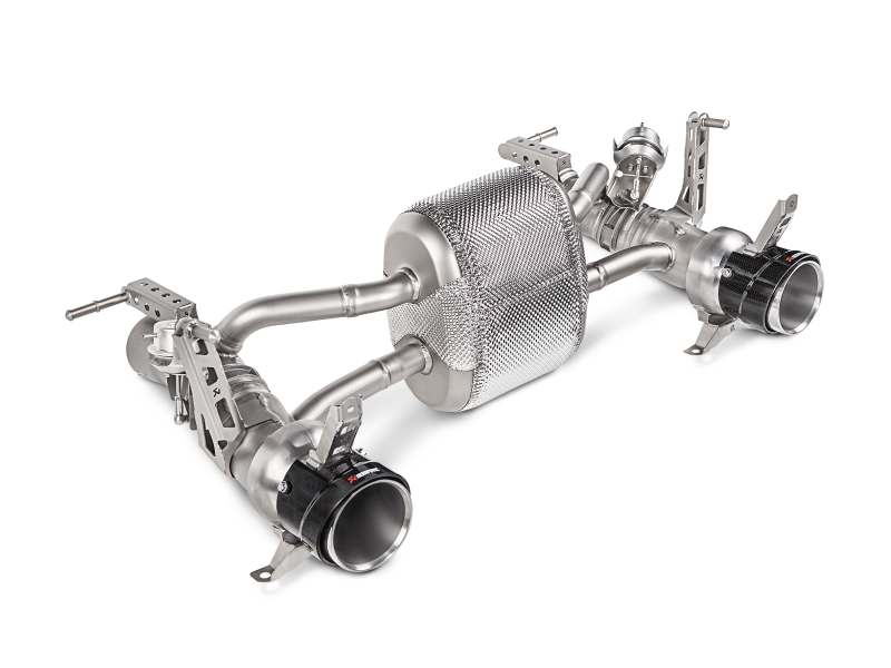 Akrapovic 16-17 Ferrari 488 GTB/488 Spyder Slip-On Line (Titanium) w/ Carbon Tips - MTP-FE488H