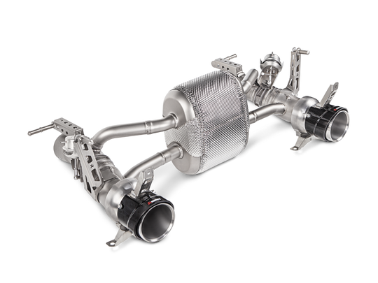 Akrapovic 16-17 Ferrari 488 GTB/488 Spyder Slip-On Line (Titanium) w/ Carbon Tips - MTP-FE488H