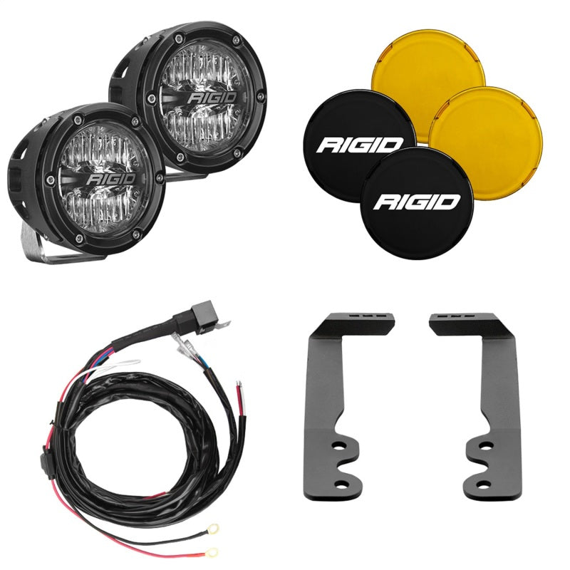 Rigid Industries 2022+ Toyota Tundra 4in. 360-Series A-Pillar Lighting Kit - 46807