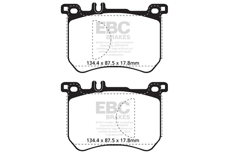 EBC 15+ Mercedes-Benz SL400 3.0 Twin Turbo Redstuff Front Brake Pads - DP32179C