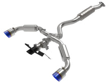Load image into Gallery viewer, aFe 23-24 Toyota GR Corolla L3 1.6L (t) Gemini XV 3in to 2-1/2in Cat Back Exhaust w/ Blue Flame Tips - 49-36067-L