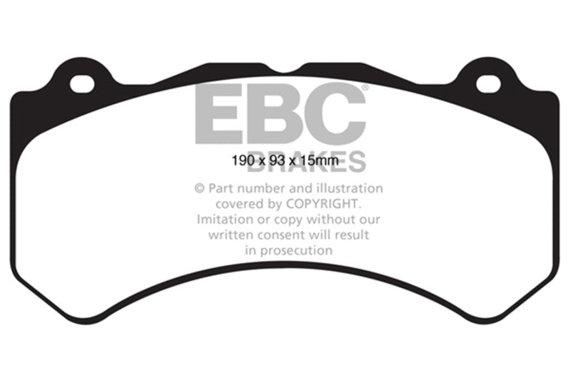 EBC 16+ Cadillac ATS-V 3.6 Twin Turbo Redstuff Front Brake Pads - DP31853C
