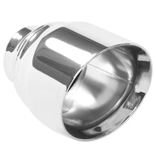 Load image into Gallery viewer, MagnaFlow Tip Stainless Double Wall Round Single Outlet Polished 4.5in DIA 2.5in Inlet 5.75in Length - 35224